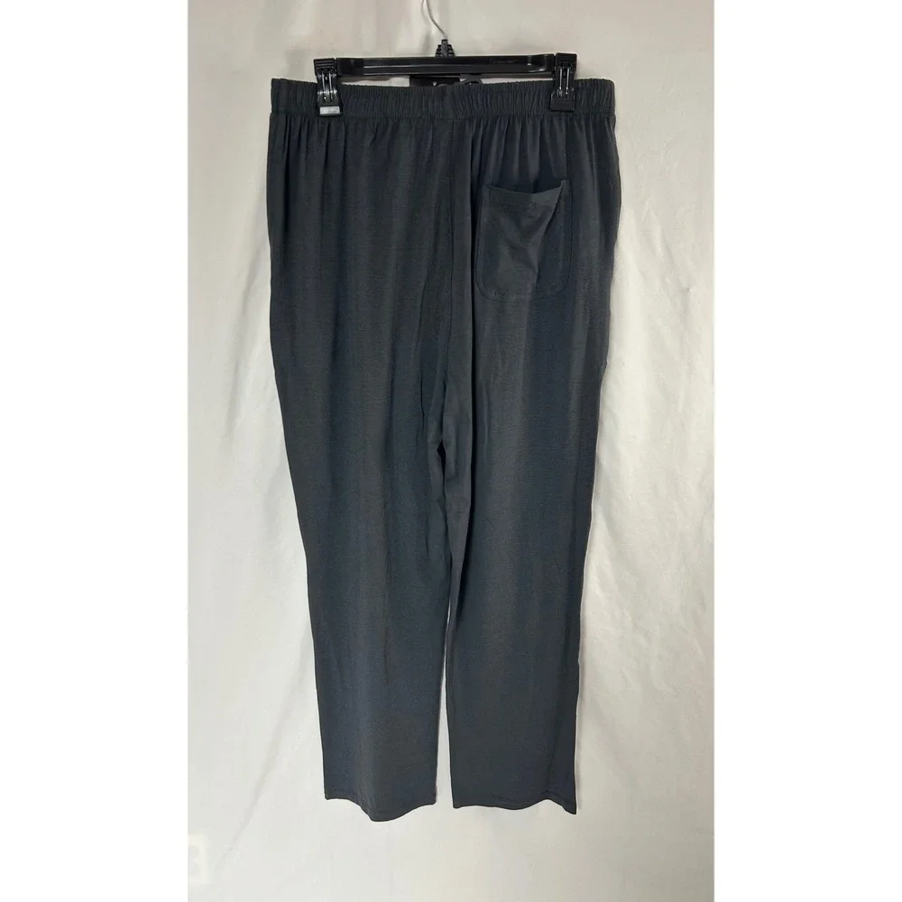 NWT Zoulee Mens Lounge Pants Charcoal Gray Cotton Blend Sweatpants Size L